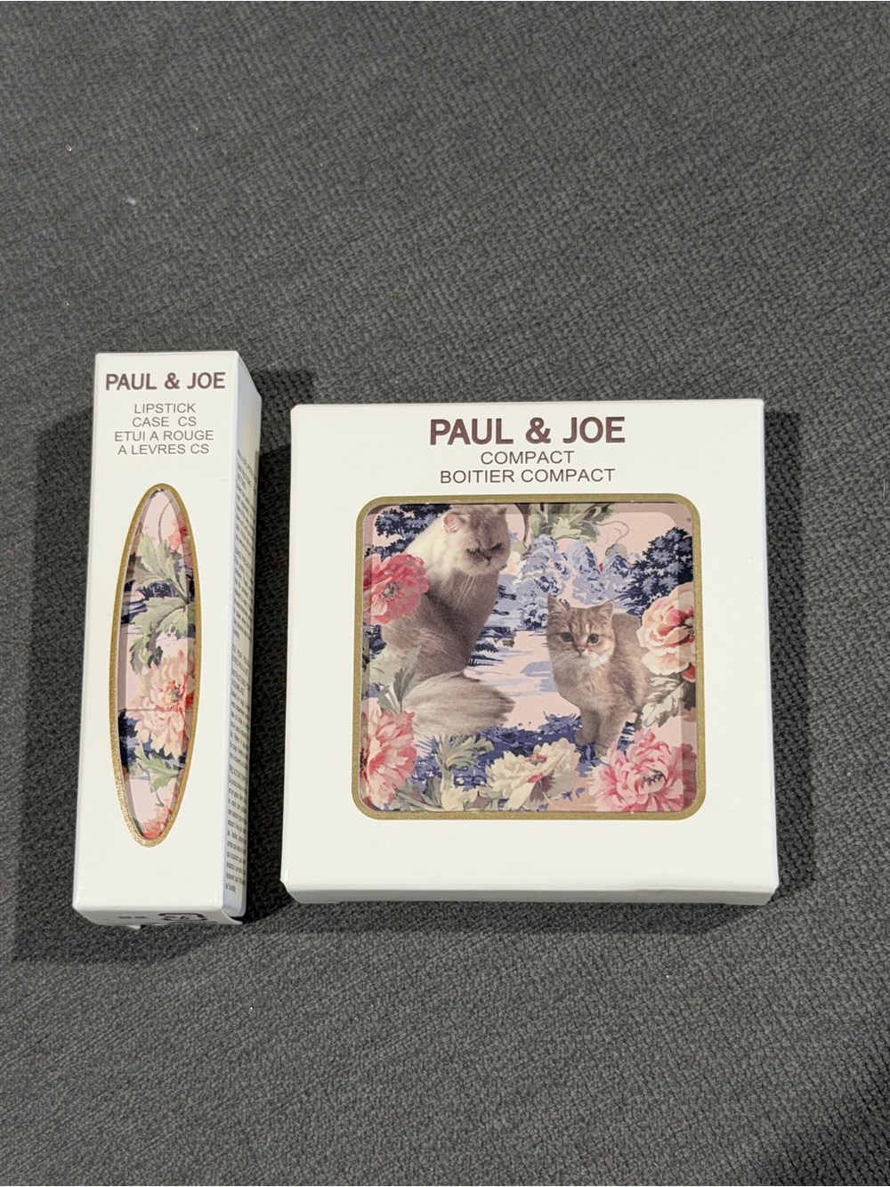 NIB PAUL & JOE Cat Compact & Lipstick Case